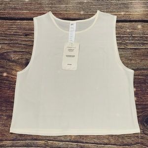 Womens Fabletics cream Teagan muscle tank. Small. NWT.